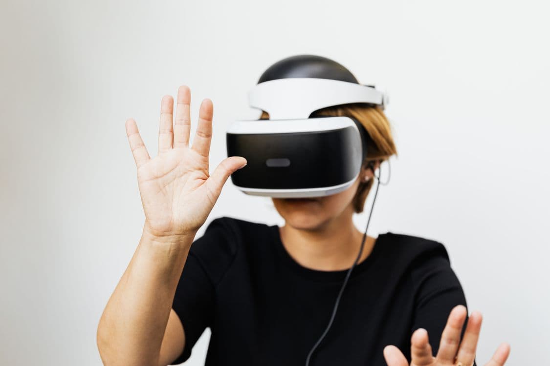 Person wearing technology equipment for data capture - representing wearable camera data collection programs for robot AI training
