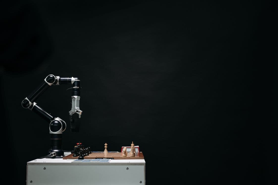 Robot arm executing manipulation task for VLA model training data collection pipeline