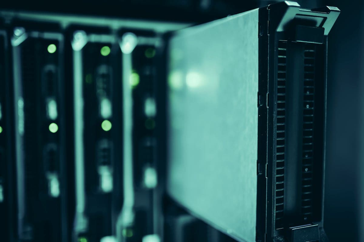 Server racks in a modern data center representing enterprise AI data infrastructure