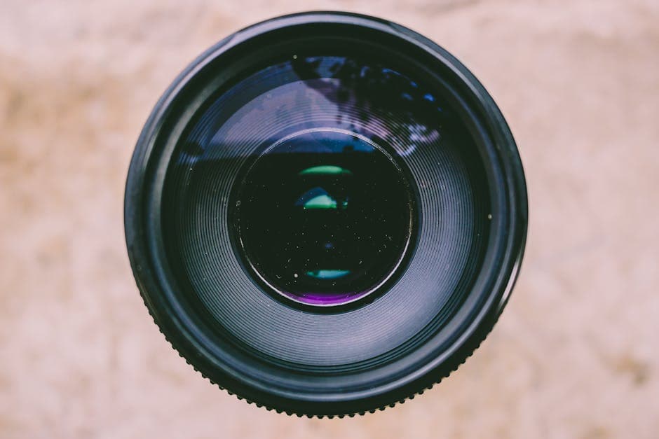 Camera lens with visible aperture – representing the visual data behind computer-vision training and image annotation services