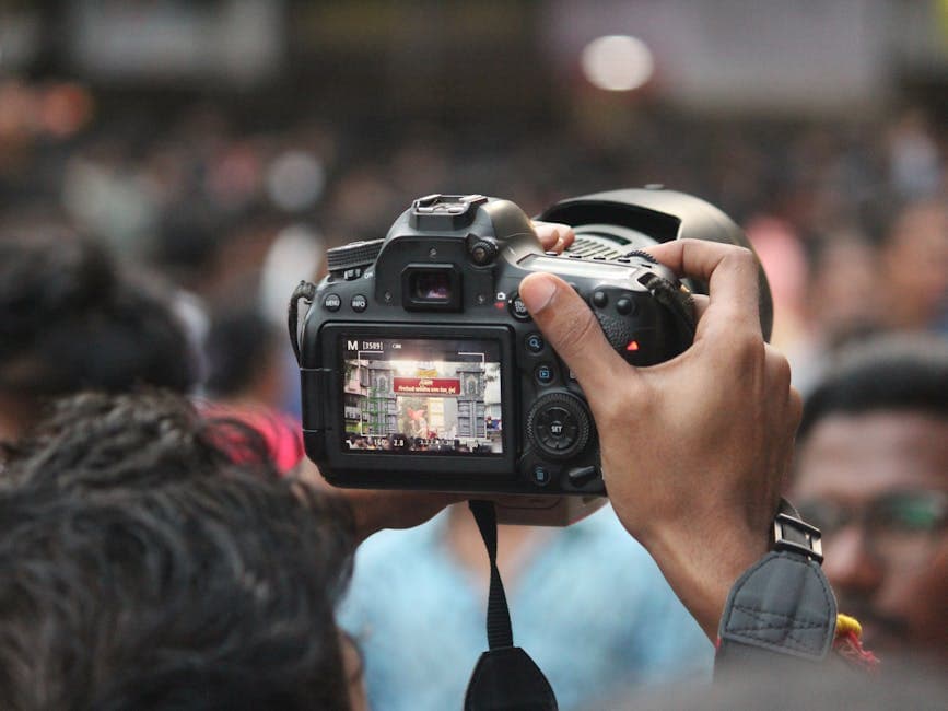 Camera lens focused on a busy street scene – representing vision-language model input for enterprise AI document understanding and visual reasoning